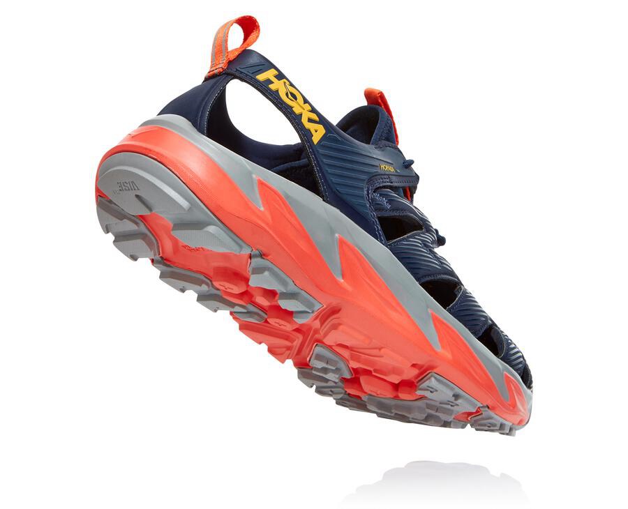 Hoka One One Hopara Sandaler Herr - Svarta/Röda - HSRUO-9027